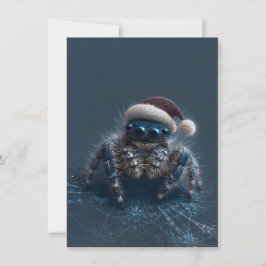Dark Jumping Spider Christmas Cards Feiertagskarte