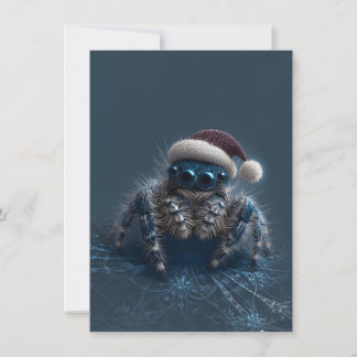 Dark Jumping Spider Christmas Cards Feiertagskarte