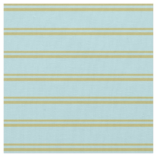 Dark Khaki & Powder Blue Streifen Stoff (Nahaufnahme)