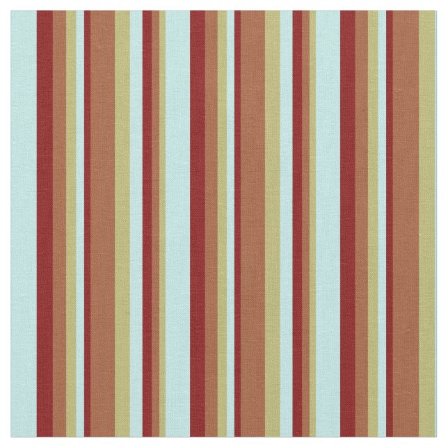 Dark Khaki, Sienna, Maroon und Türkis farbig Stoff (Nahaufnahme)