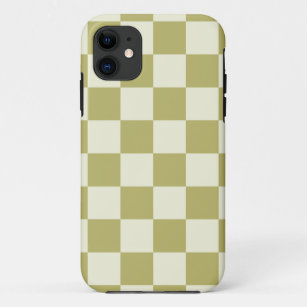 Dark Khaki und Beige Checkerboard Case-Mate iPhone Hülle