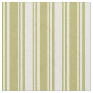 Dark Khaki und Beige farbige Linien Stoff