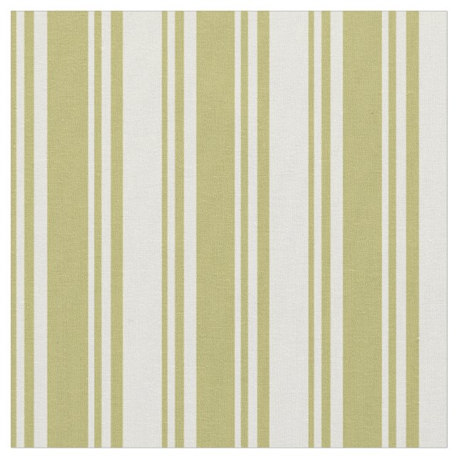 Dark Khaki und Beige farbige Linien Stoff (Nahaufnahme)