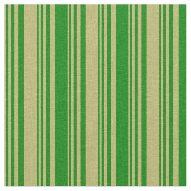 Dark Khaki und Green Lines/Stripes Muster Stoff (Nahaufnahme)