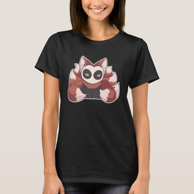 Dark Kitsune Creepy Cute Designs Stitched Up Creat T-Shirt (Vorderseite)