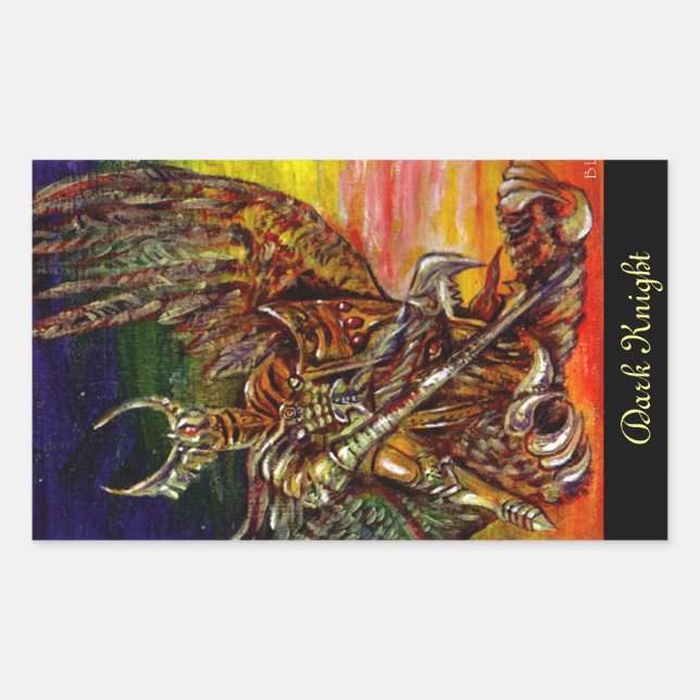 Dark Knight Rechteckiger Aufkleber (Vorderseite)