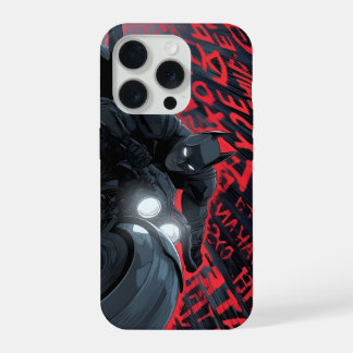 Dark Knight Superhero Phone Case – Minimal Black iPhone 15 Pro Hülle