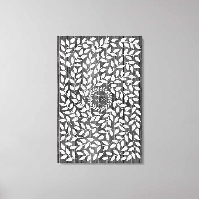 Dark Laurel - 250 Signature Leinwand Guest Book (Vorderseite)