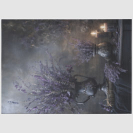 Dark Lavender Floral Bouquet for Decoupage Seidenpapier