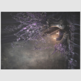 Dark Lavender Floral Bouquet for Decoupage Seidenpapier