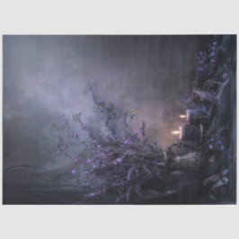 Dark Lavender Floral Bouquet for Decoupage Seidenpapier