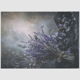 Dark Lavender Floral Bouquet for Decoupage Tissue  Seidenpapier