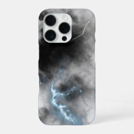 Dark Lightning Aesthetic Phone Case iPhone 16 Pro Hülle