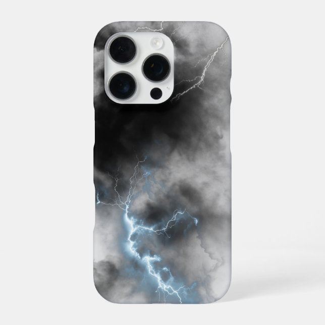 Dark Lightning Aesthetic Phone Case iPhone Hülle (Rückseite)