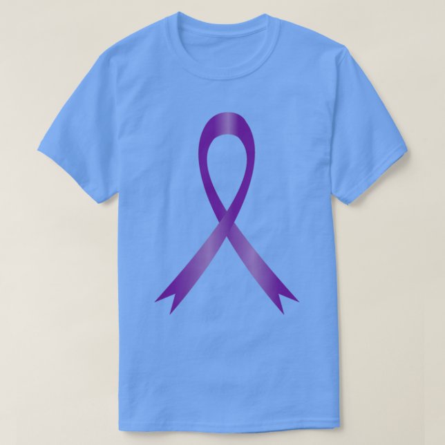 Dark Lila Awareness Ribbon T-Shirt (Design vorne)