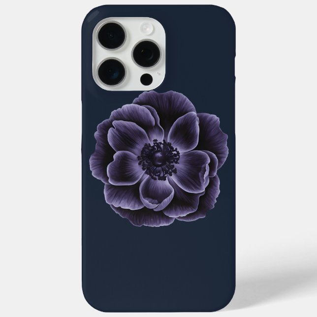 Dark Lila Bloom Botanic Art Design Case-Mate iPhone Hülle (Rückseite)