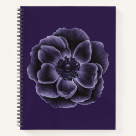 Dark Lila Bloom Botanic Art Design Notizbuch