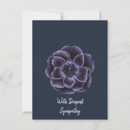 Dark Lila Bloom Botanic Art Design Postkarte