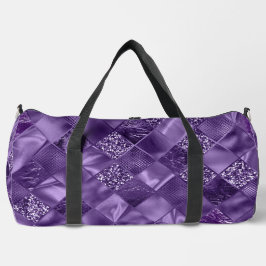 DARK LILA DIAMOND TEXTURE SIEHT AUS DUFFLE BAG