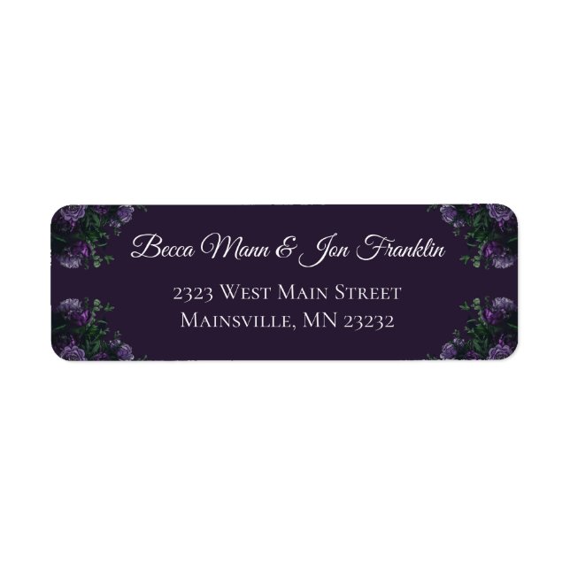 Dark Lila Floral Elegant Wedding Gothic (Vorne)