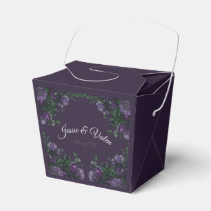 Dark Lila Floral Elegant Wedding Gothic Geschenkschachtel