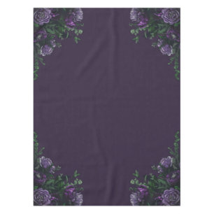 Dark Lila Floral Elegant Wedding Gothic Tischdecke