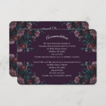 Dark Lila Floral Elegante Wedding Maroon