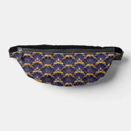 DARK LILA & GOLD ART DECO PATTER BAUCHTASCHE