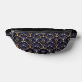 DARK LILA & GOLD ART DECO PATTER BAUCHTASCHE