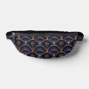 DARK LILA & GOLD ART DECO PATTER BAUCHTASCHE