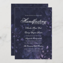 Dark Lila Gothic Boho Floral Handfasting