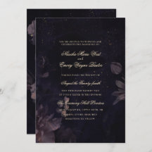 Dark Lila Gothic Boho Floral Wedding