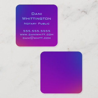 Dark Lila Ombre Quadratische Visitenkarte