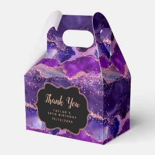 Dark Lila Pink Sequins Agate Birthday Vielen Dank Geschenkschachtel