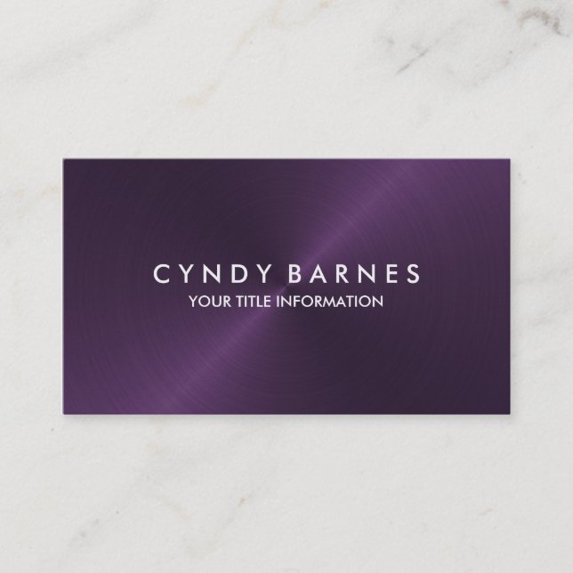 Dark Lila Sheen Business Card Visitenkarte (Vorderseite)