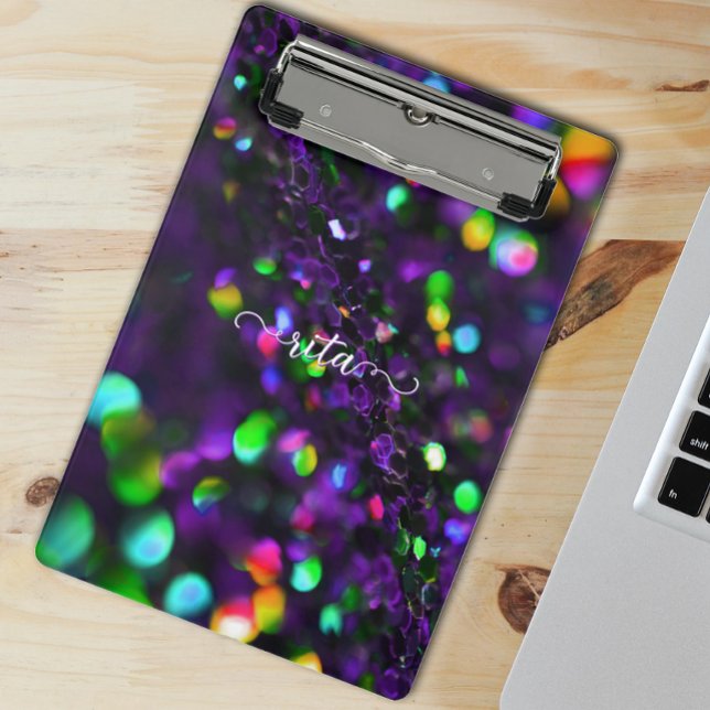 Dark Lila Sparkling Mini-Zwischenablage Mini Klemmbrett (Von Creator hochgeladen)