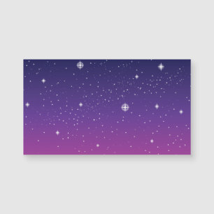 Dark Lila Starry Night Sky Magnetkarte