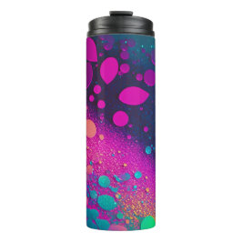 Dark Magenta Aqua Glitzer Thermal Tumbler 12oz Thermosbecher