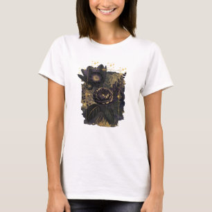 Dark Magical Floral Bouquet in Golden Frame T-Shirt