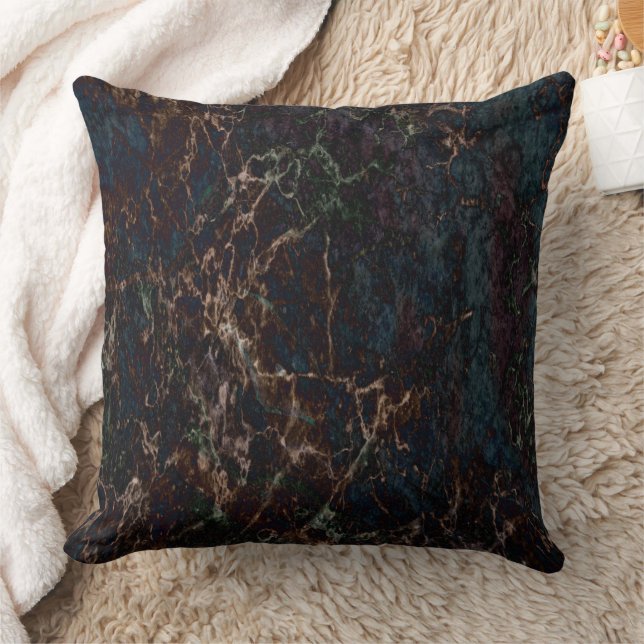 Dark Marble Throw Kissen (Decke)