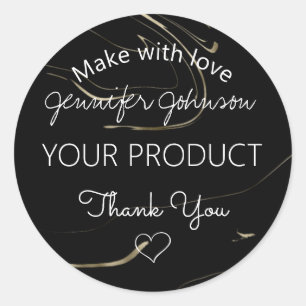 Dark Marbling Runder Aufkleber