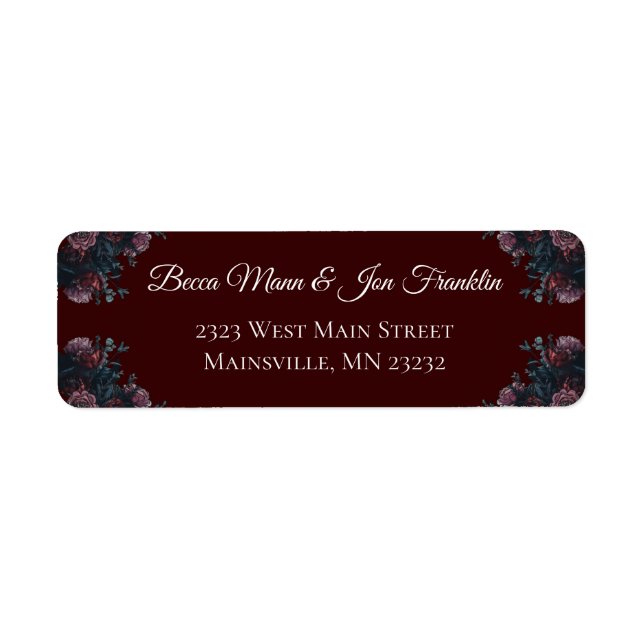 Dark Maroon Mauve Gothic Elegant Wedding (Vorne)