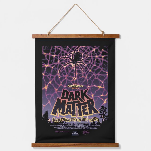 Dark Matter Poster. Wandteppich Mit Holzrahmen (Vorderseite)
