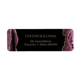 Dark-mauve-Agate-Rücksendetikett