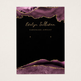 Dark mauve agate Schmuckkarte