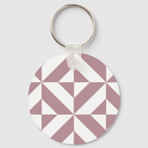 Dark Mauve Geometric Deko Cube Pattern Schlüsselanhänger