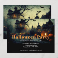 Dark Medieval Halloween-Party Einladung
