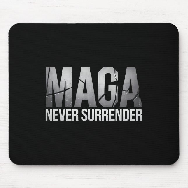 Dark Mega Trump 2024 Mega Never Surrender  Mousepad (Vorne)