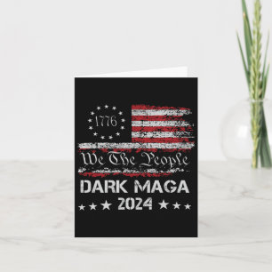 Dark Mega Trump 2024 US-Flagge Vintager Präsident Karte
