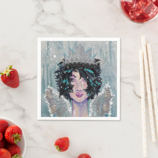 Dark Melancholy Brünett Angel Serviette